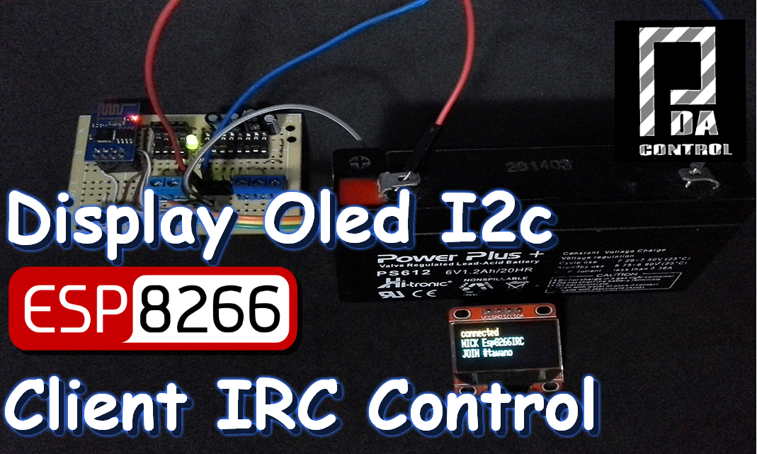 ESP8266 + Display Oled I2c  Client IRC Chat Control
