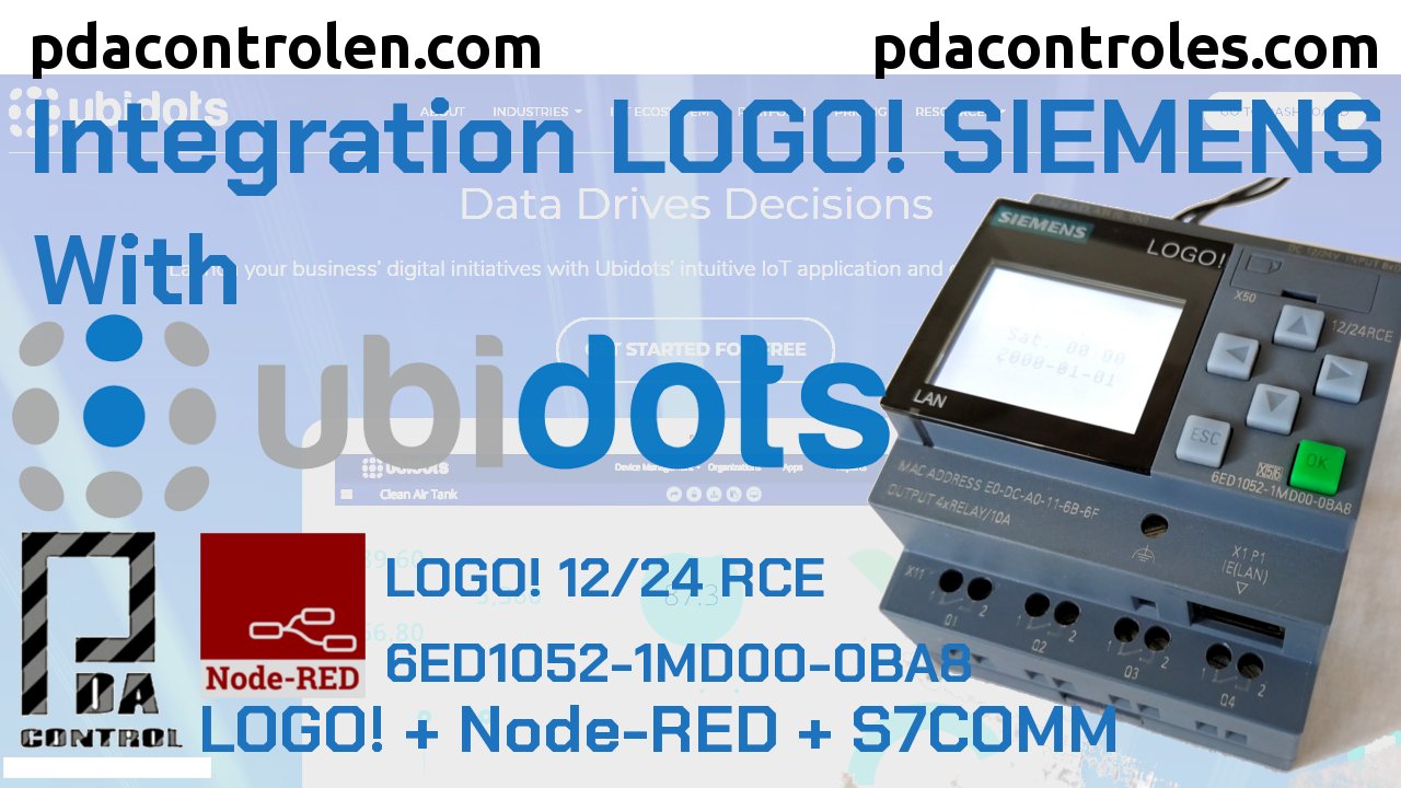 Integración Plataforma Ubidots con LOGO! de Siemens utilizando Node-RED